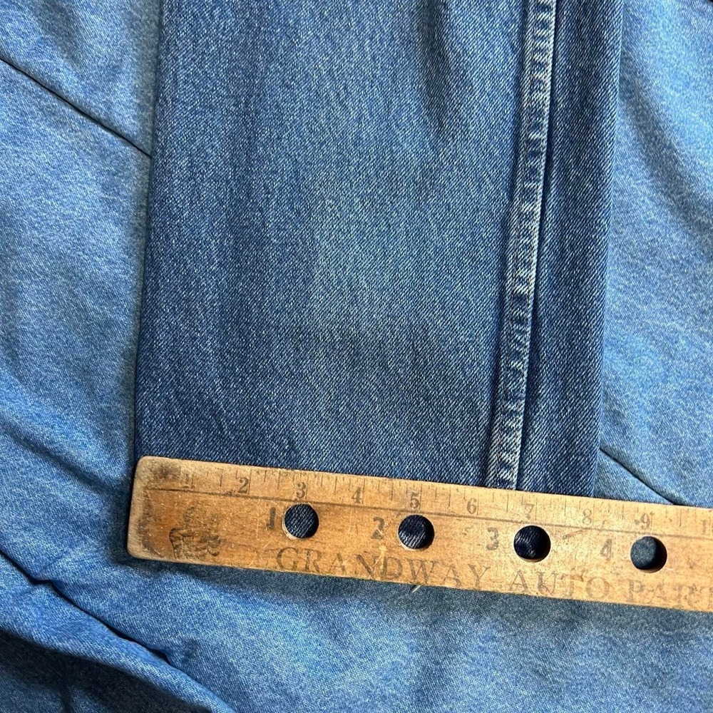 Vintage 90s Rustler Faded Honeycomb Dark Wash Jeans 36x30 Blue Retro 87619PW - Picture 7 of 7